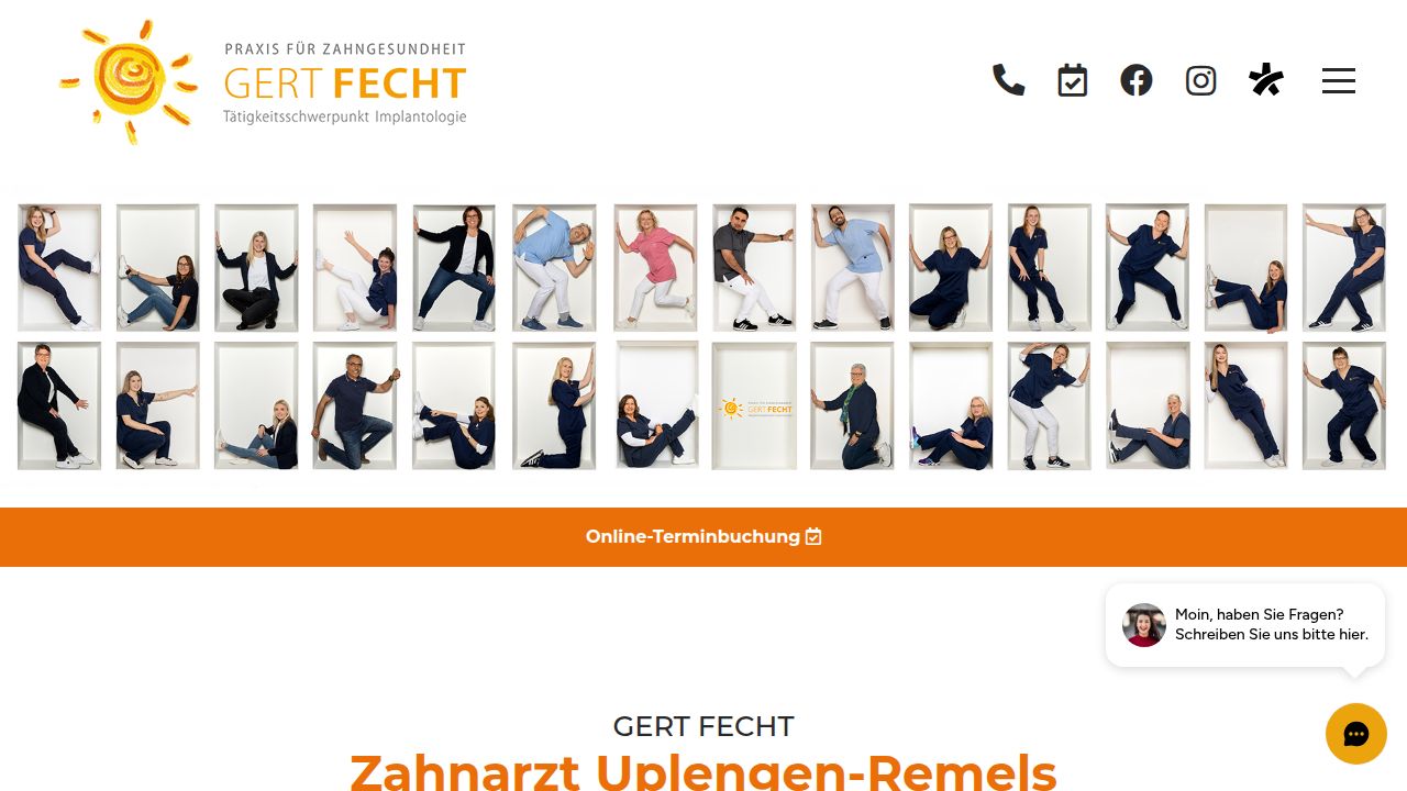 Startseite der Internetseite von Praxis f&uuml;r Zahngesundheit    Gert Fecht