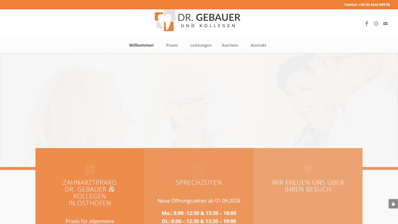 Startseite der Internetseite von Herr Dr. Frank Gebauer