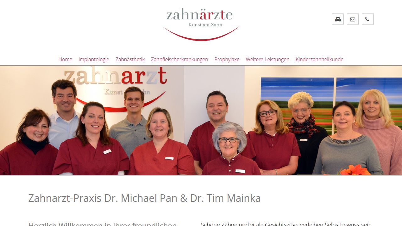 Startseite der Internetseite von Dr. Michael  Pan