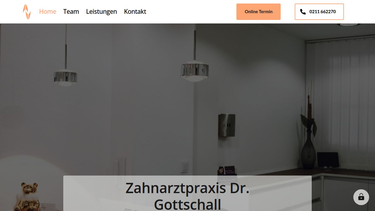 Startseite der Internetseite von Dr. med. dent. Michael Gottschall