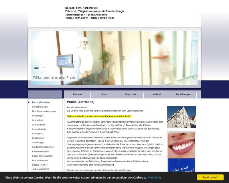 Startseite der Internetseite von Herr Norbert Hille
