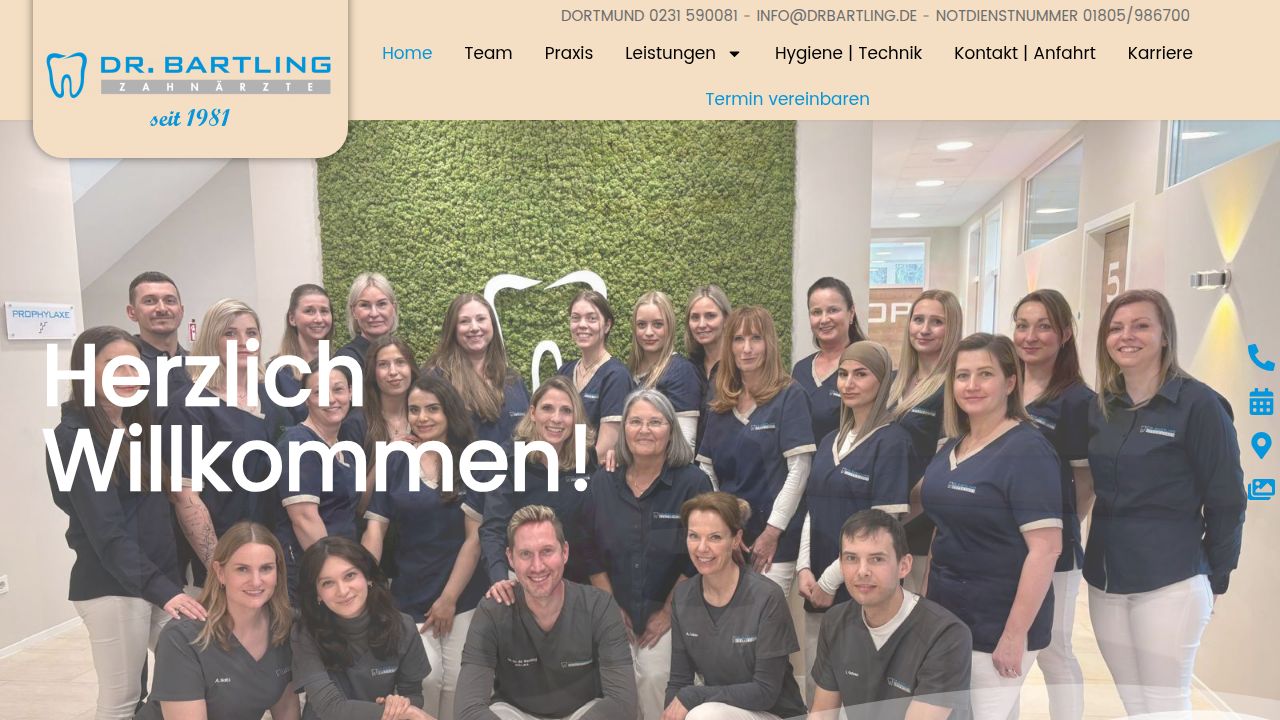 Startseite der Internetseite von Dr. Dr. Michael Bartling M.Sc. , M.A.